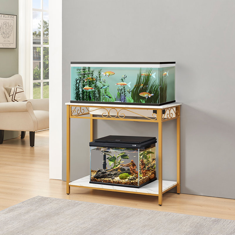 Mercer41 40 Gallon Aquarium Stand Fish Tank Stand With Power Outlets And Shelf Wayfair